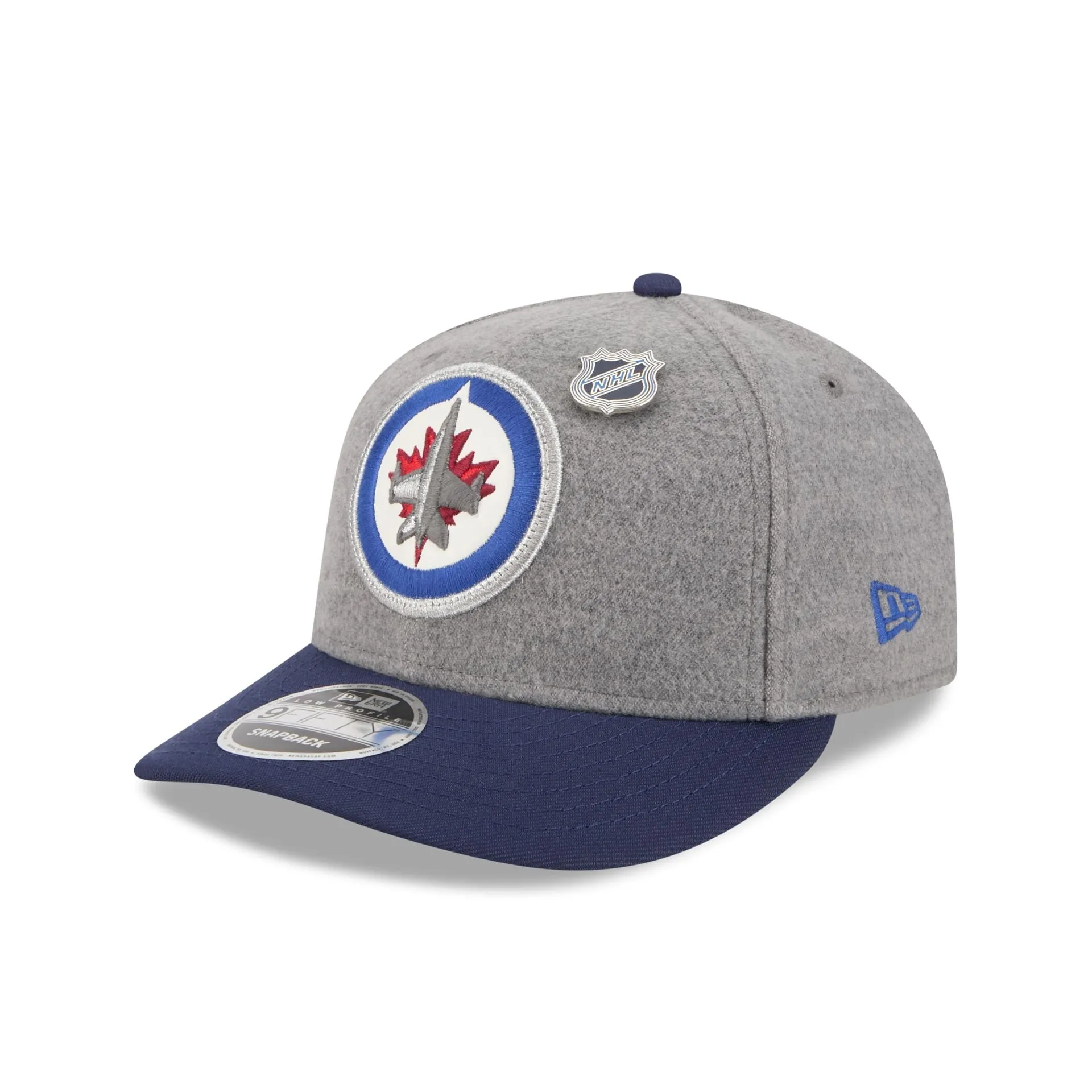 Winnipeg Jets Heather Gray Wool Low Profile 9FIFTY Snapback Hat sold by New Era product image thumbnail 3
