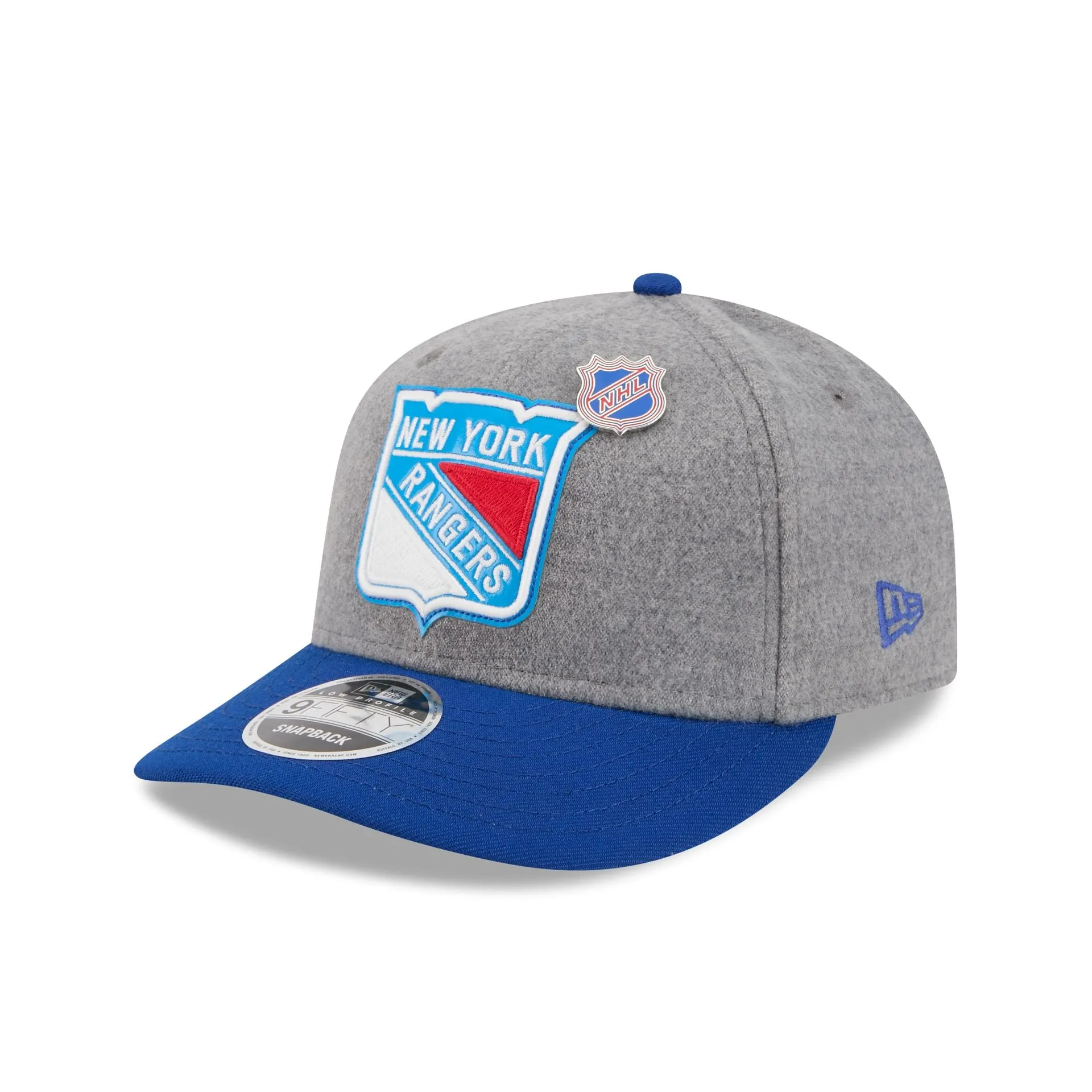 New York Rangers Heather Gray Wool Low Profile 9FIFTY Snapback Hat sold by New Era product image thumbnail 3