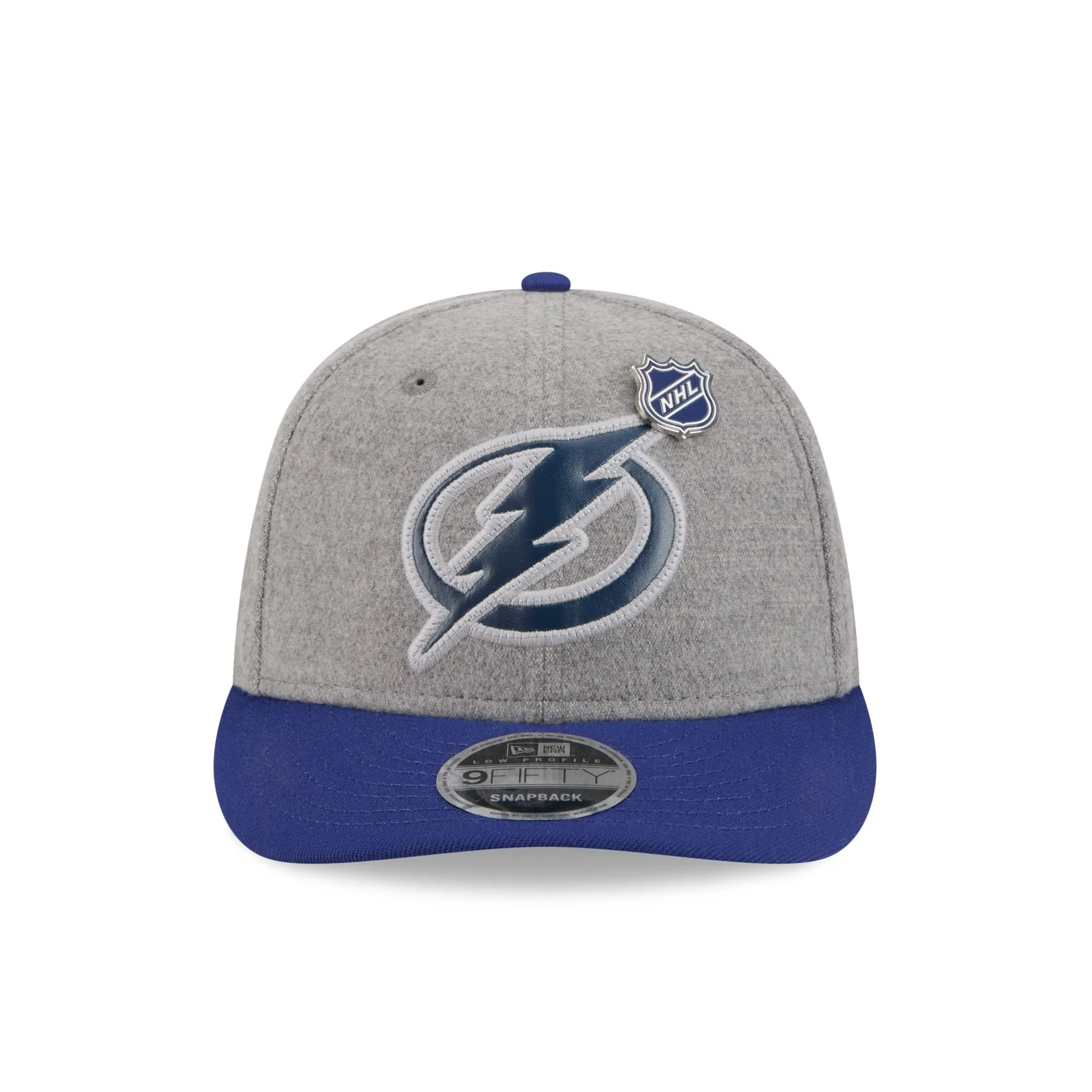 Tampa Bay Lightning Heather Gray Wool Low Profile 9FIFTY Snapback Hat sold by New Era product image thumbnail 2