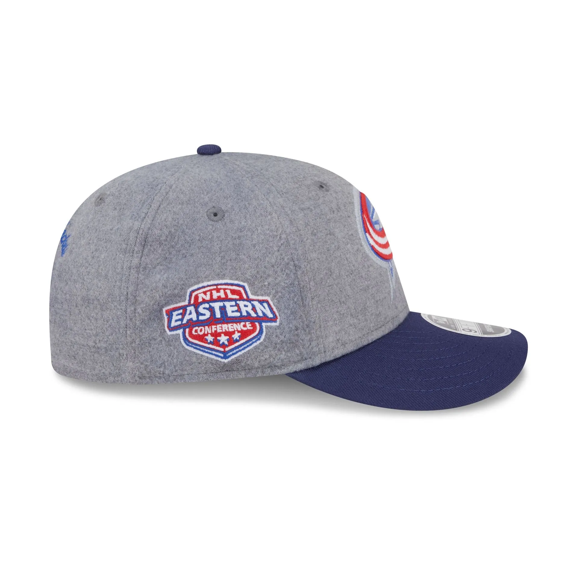Columbus Blue Jackets Heather Gray Wool Low Profile 9FIFTY Snapback Hat sold by New Era product image thumbnail 4