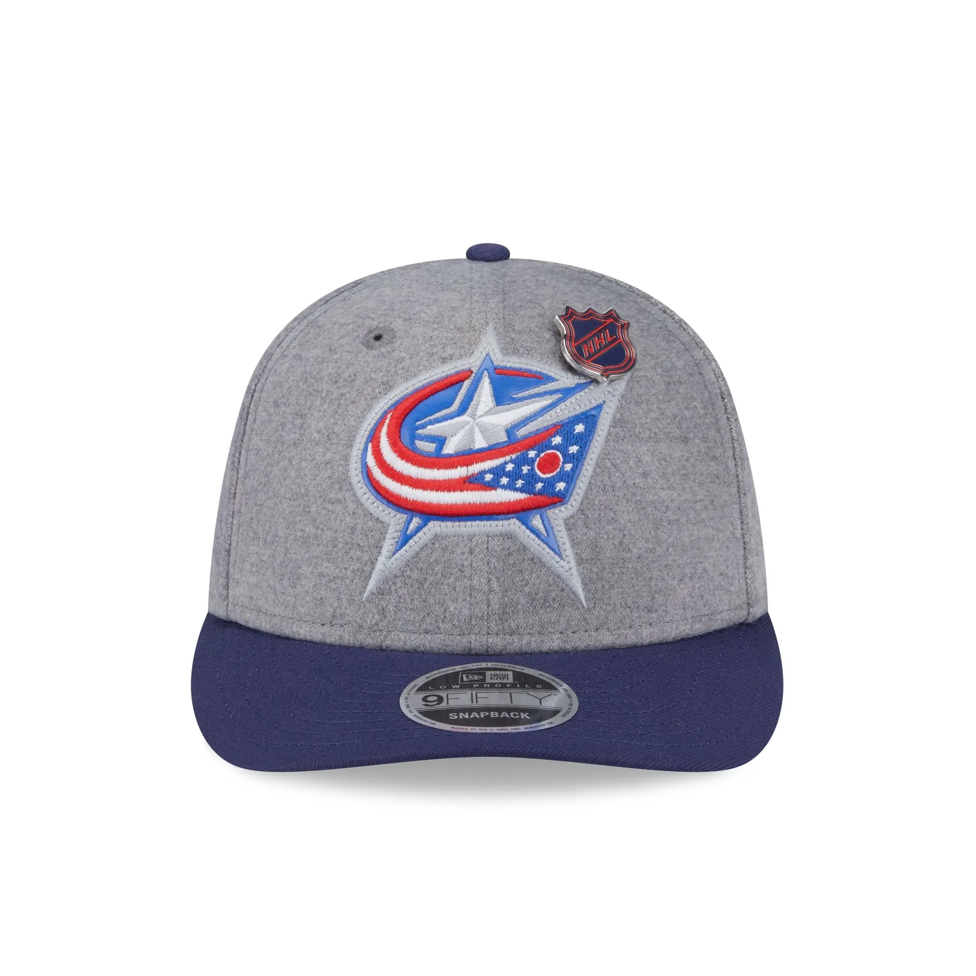 Columbus Blue Jackets Heather Gray Wool Low Profile 9FIFTY Snapback Hat sold by New Era product image thumbnail 2