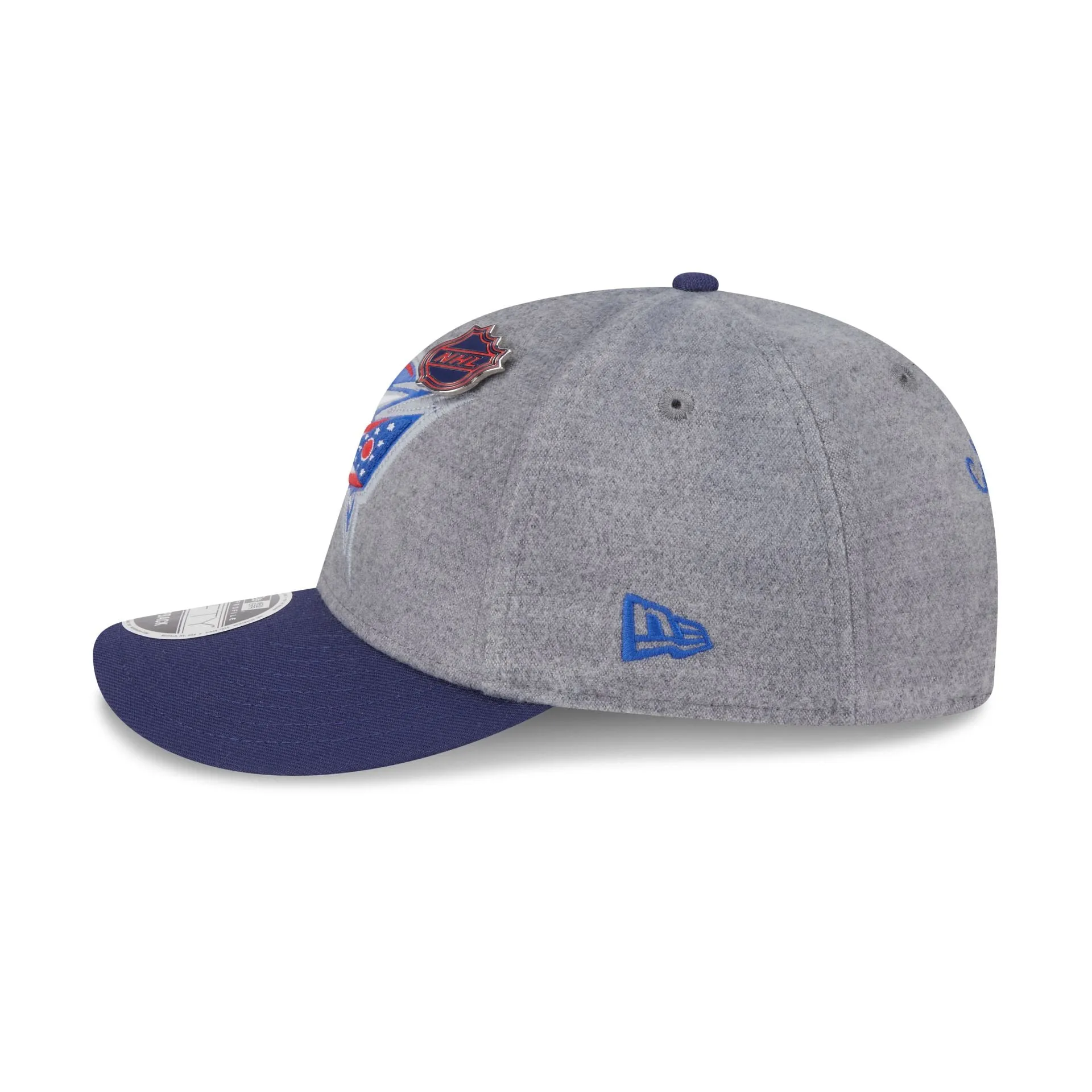 Columbus Blue Jackets Heather Gray Wool Low Profile 9FIFTY Snapback Hat sold by New Era product image thumbnail 5