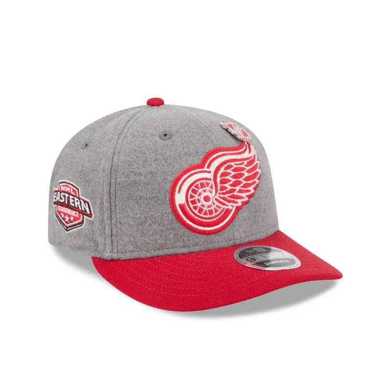 Detroit Red Wings Heather Gray Wool Low Profile 9FIFTY Snapback Hat sold by New Era