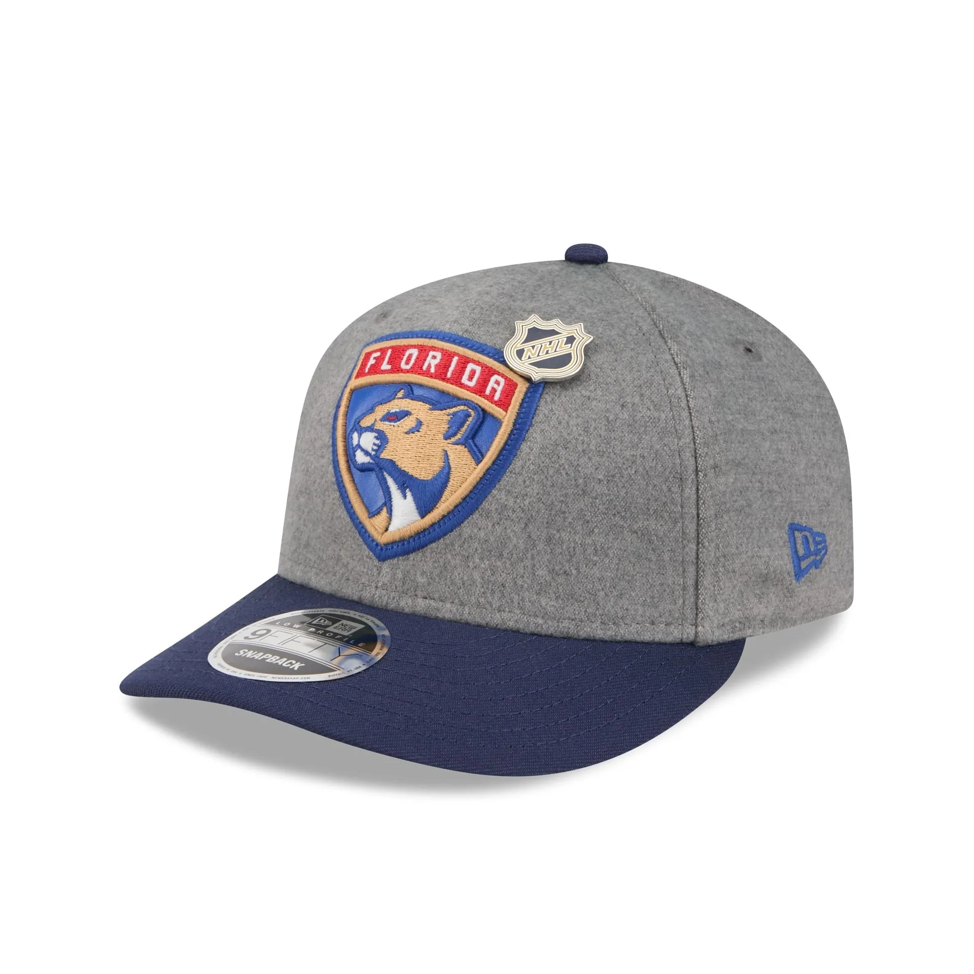 Florida Panthers Heather Gray Wool Low Profile 9FIFTY Snapback Hat sold by New Era product image thumbnail 3