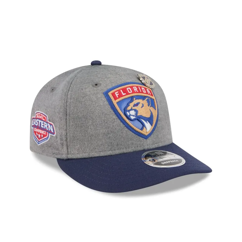 Florida Panthers Heather Gray Wool Low Profile 9FIFTY Snapback Hat sold by New Era