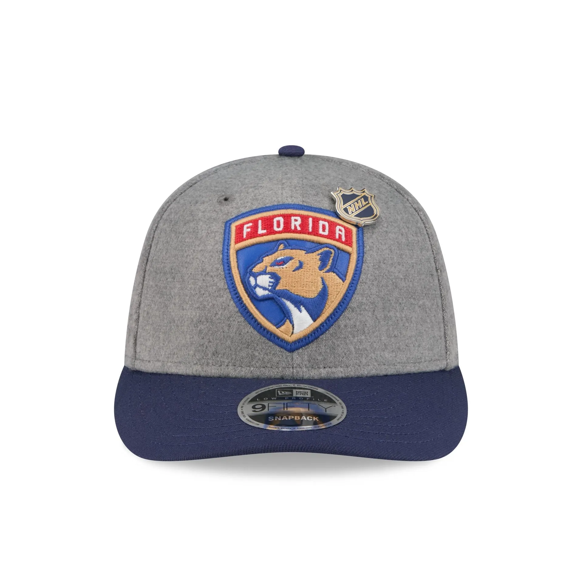 Florida Panthers Heather Gray Wool Low Profile 9FIFTY Snapback Hat sold by New Era product image thumbnail 2