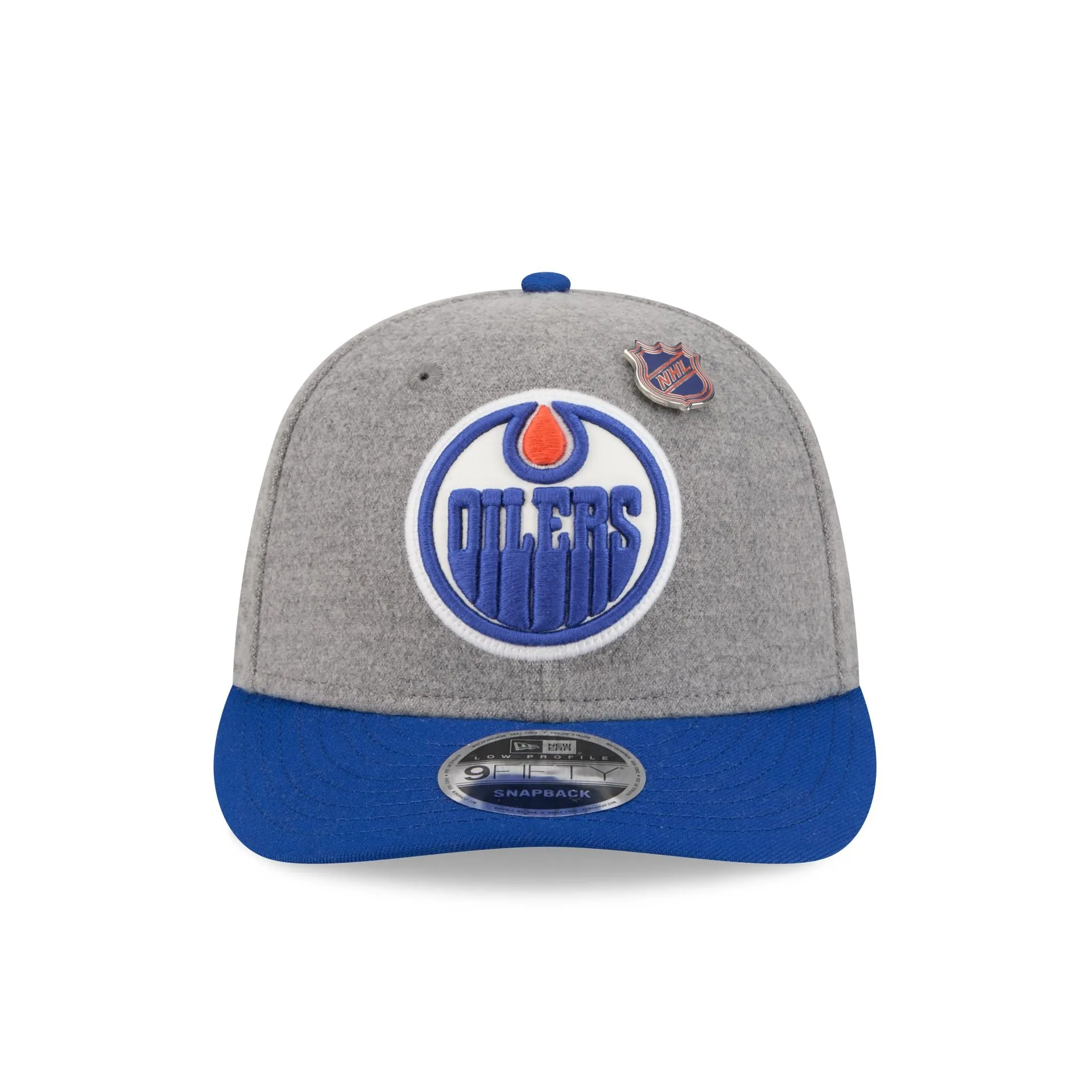 Edmonton Oilers Heather Gray Wool Low Profile 9FIFTY Snapback Hat sold by New Era product image thumbnail 2