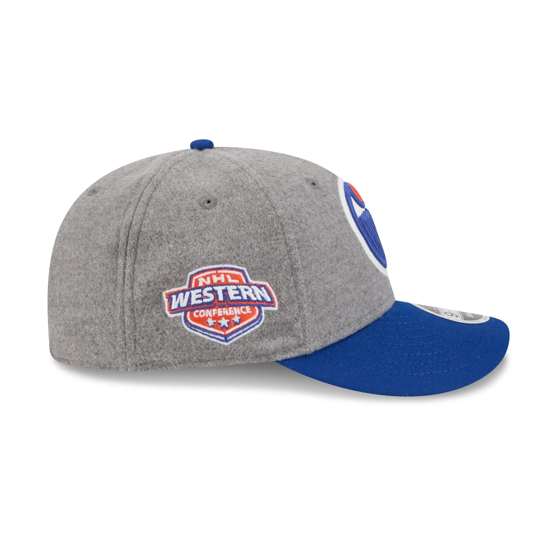 Edmonton Oilers Heather Gray Wool Low Profile 9FIFTY Snapback Hat sold by New Era product image thumbnail 4