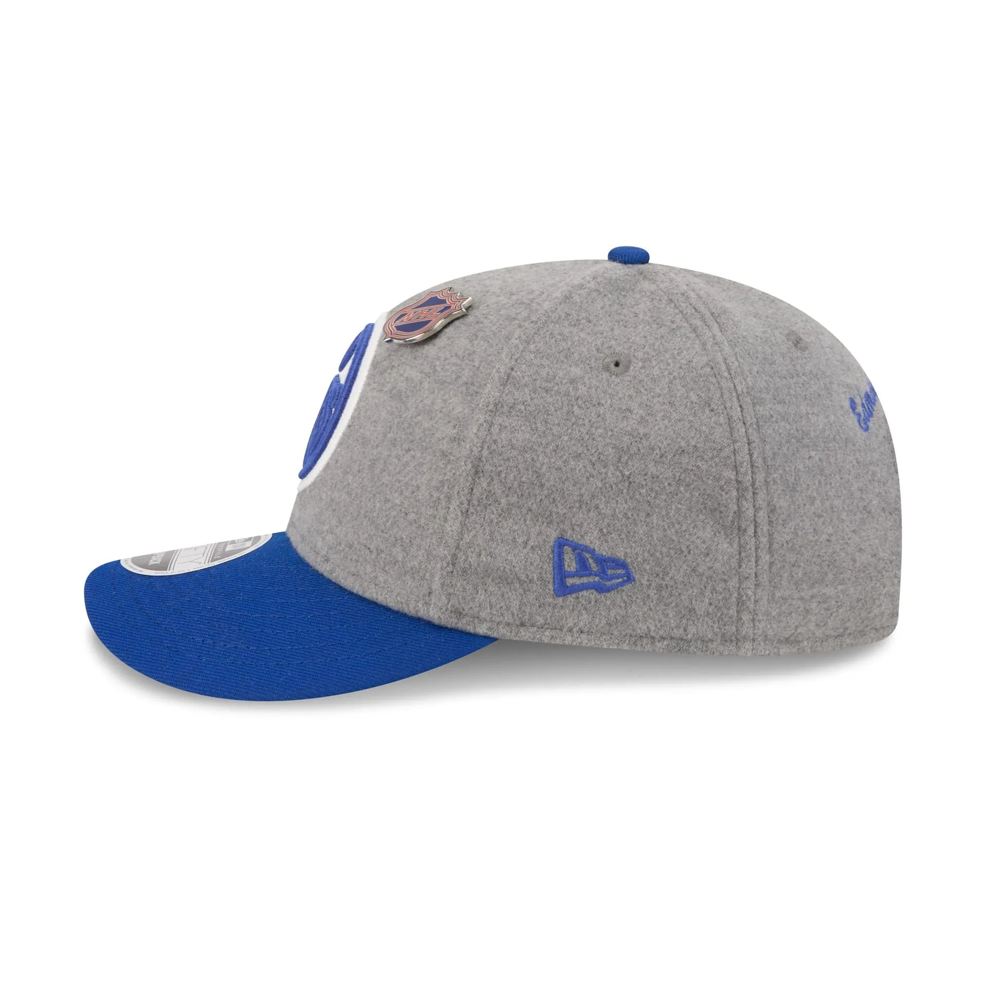 Edmonton Oilers Heather Gray Wool Low Profile 9FIFTY Snapback Hat sold by New Era product image thumbnail 5