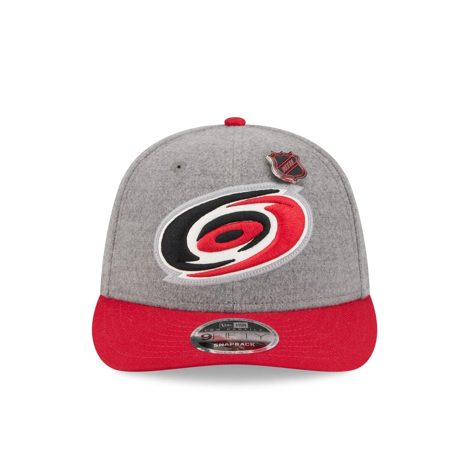 Carolina Hurricanes Heather Gray Wool Low Profile 9FIFTY Snapback Hat sold by New Era product image thumbnail 2