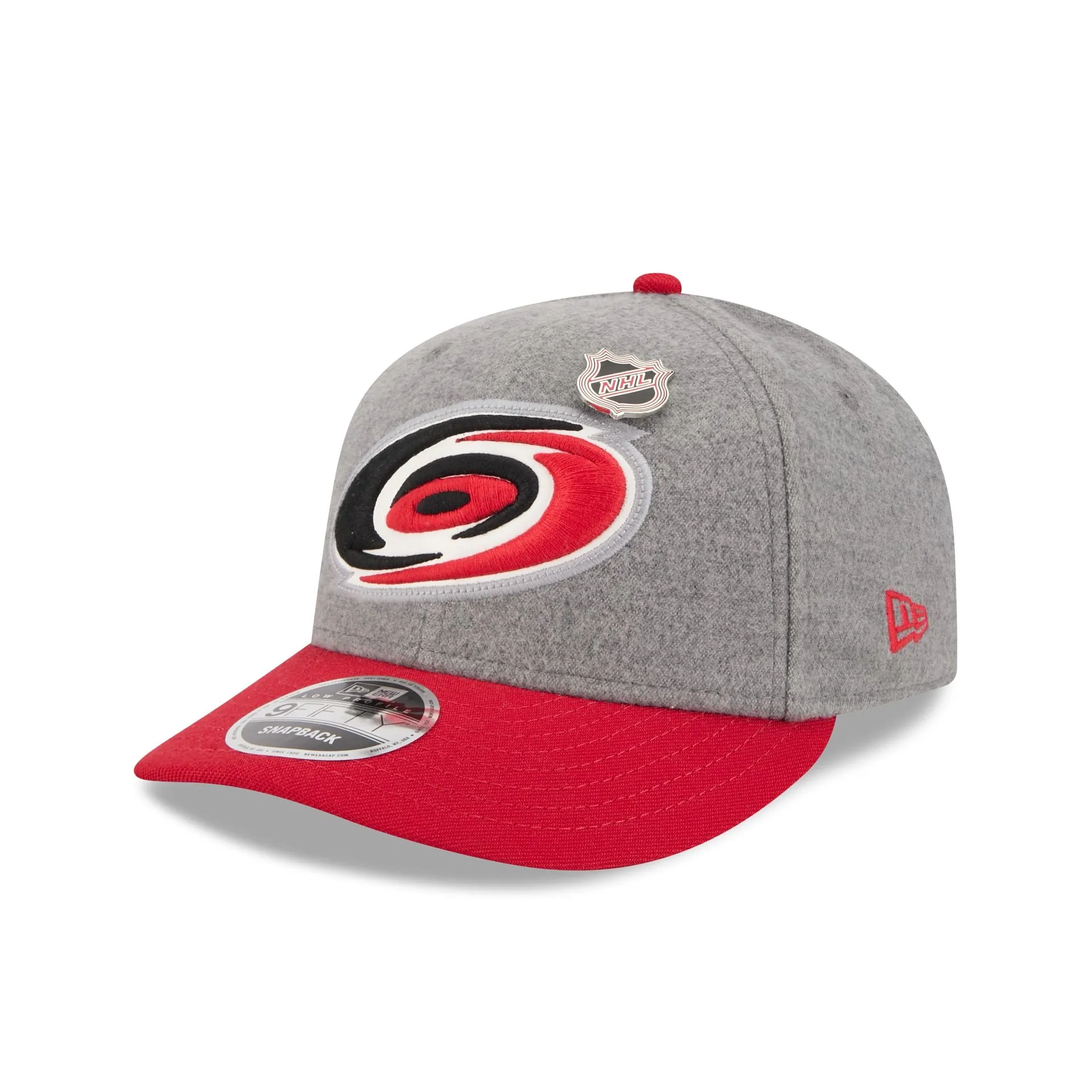 Carolina Hurricanes Heather Gray Wool Low Profile 9FIFTY Snapback Hat sold by New Era product image thumbnail 3