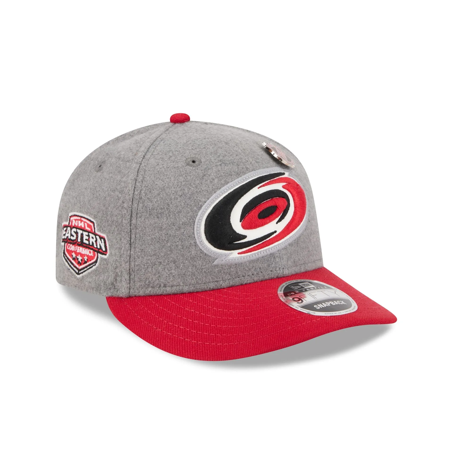 Carolina Hurricanes Heather Gray Wool Low Profile 9FIFTY Snapback Hat sold by New Era
