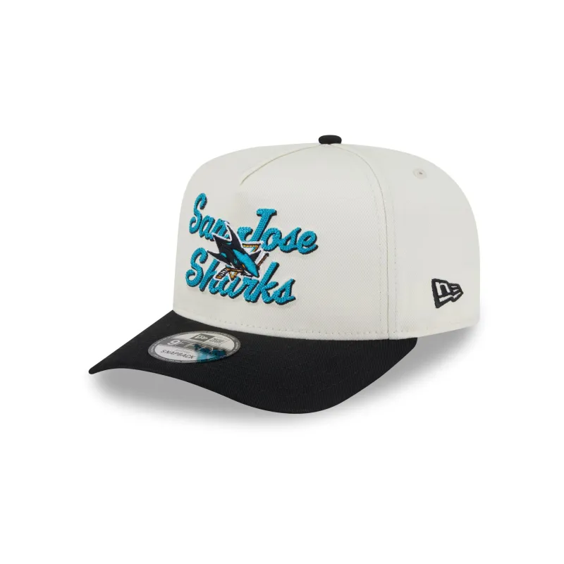 San Jose Sharks Chainstitch 9FIFTY A-Frame Snapback Hat sold by New Era