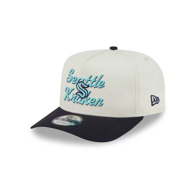 Seattle Kraken Chainstitch 9FIFTY A-Frame Snapback Hat sold by New Era