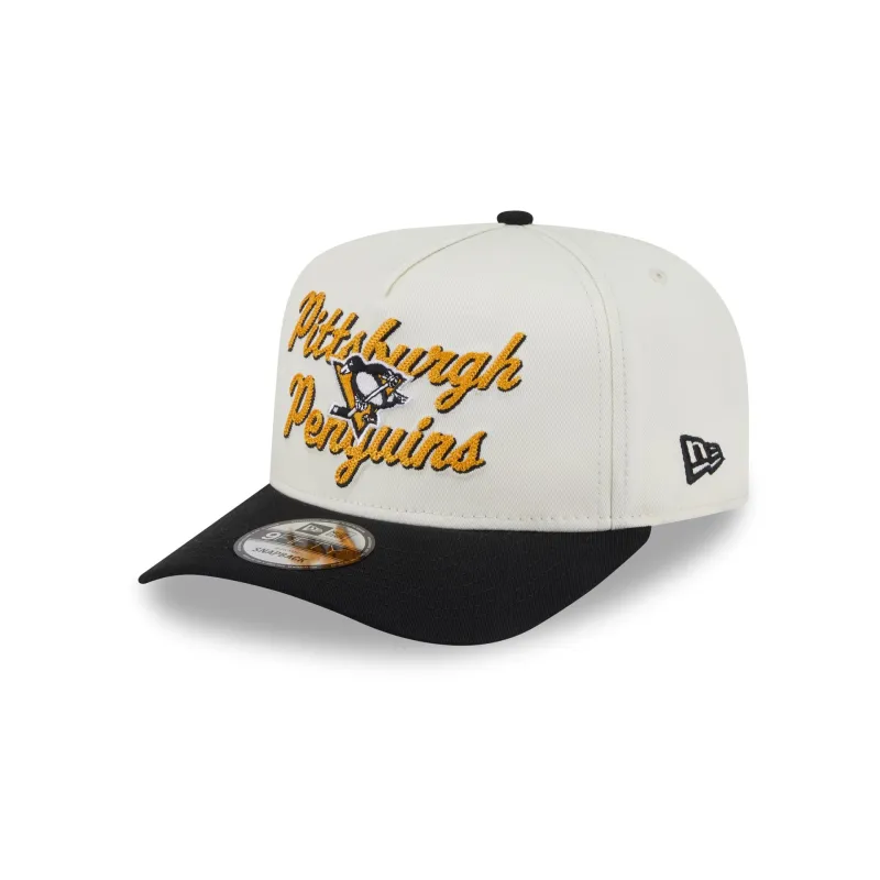 Pittsburgh Penguins Chainstitch 9FIFTY A-Frame Snapback Hat sold by New Era