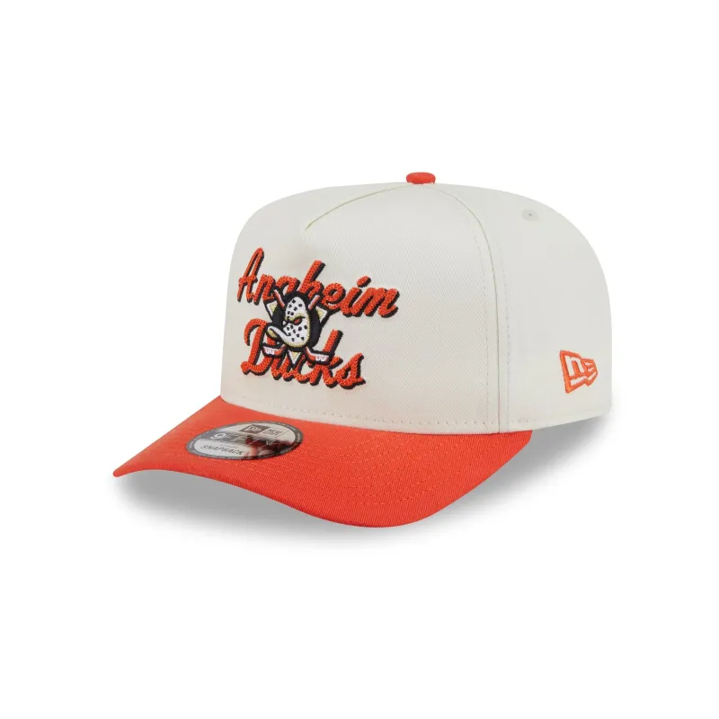 Anaheim Ducks Chainstitch 9FIFTY A-Frame Snapback Hat sold by New Era