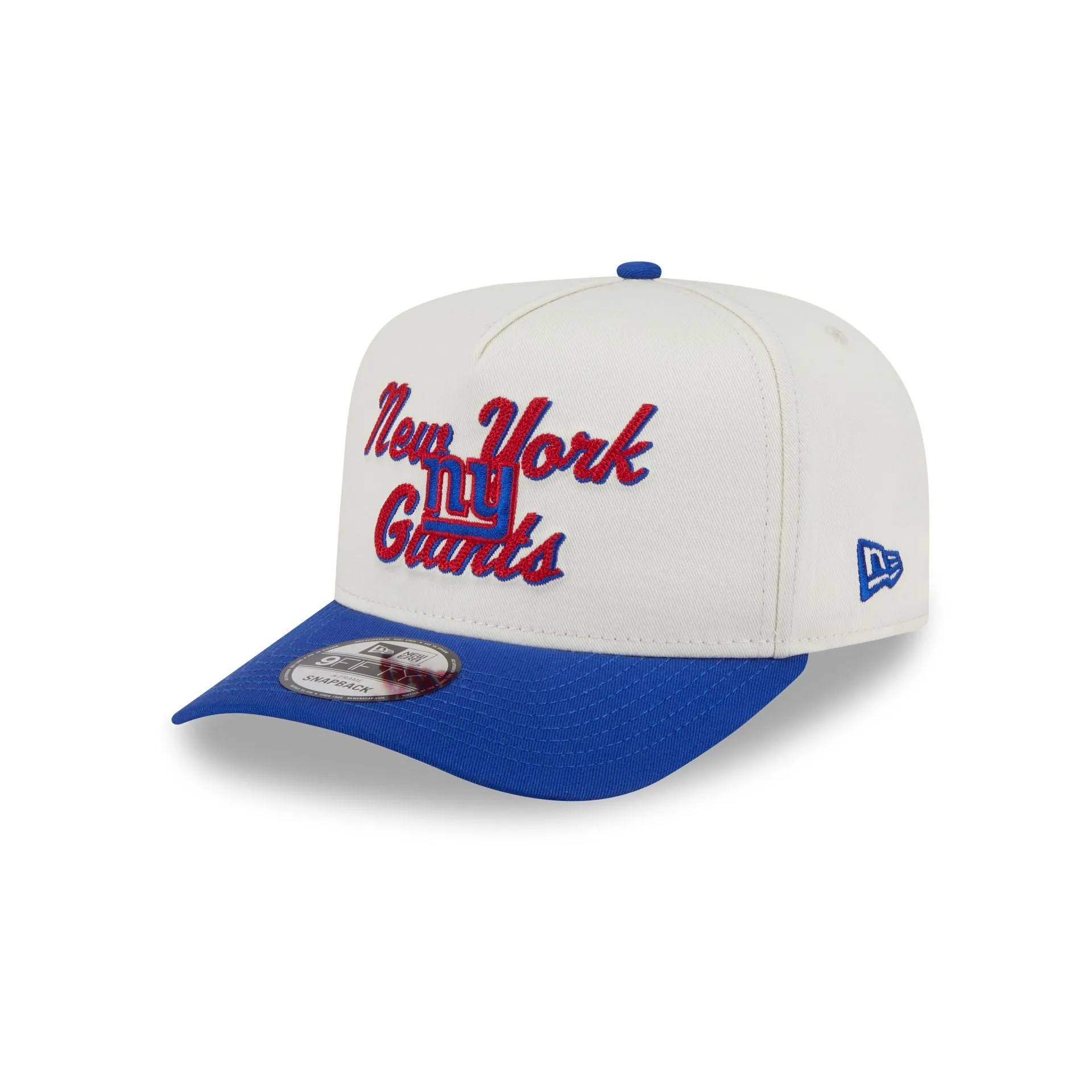 New York Giants Chainstitch 9FIFTY A-Frame Snapback Hat sold by New Era