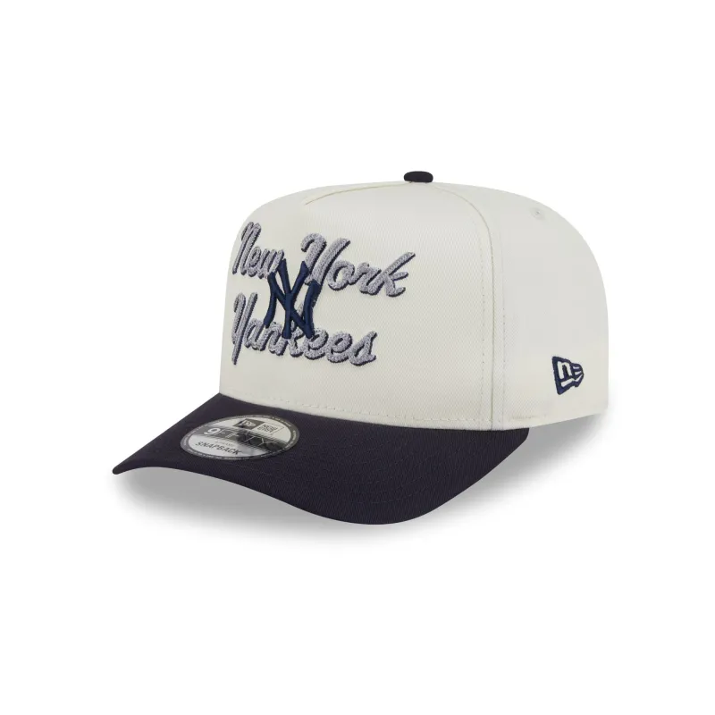New York Yankees Chainstitch 9FIFTY A-Frame Snapback Hat sold by New Era