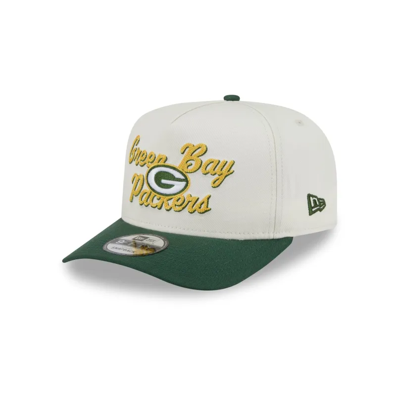 Green Bay Packers Chainstitch 9FIFTY A-Frame Snapback Hat sold by New Era