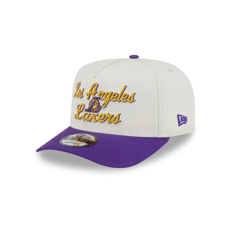 Los Angeles Lakers Chainstitch 9FIFTY A-Frame Snapback Hat sold by New Era