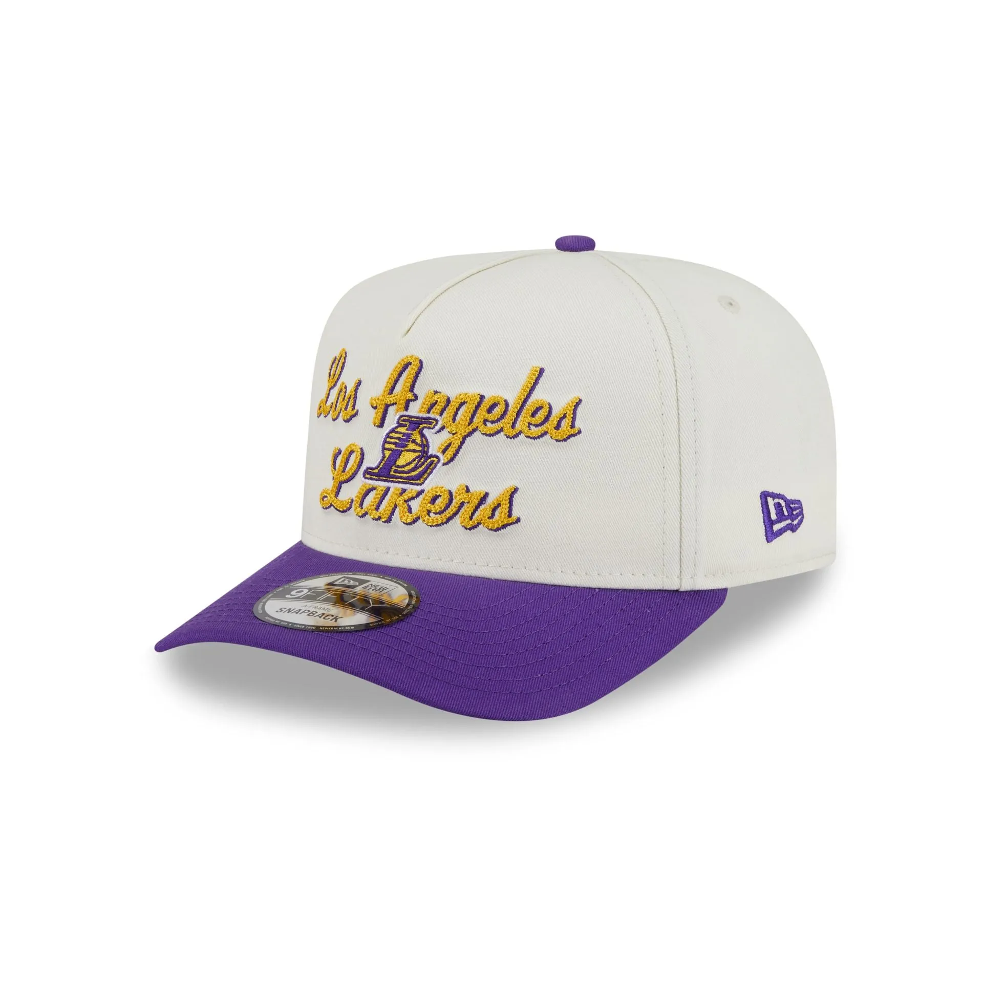 Los Angeles Lakers Chainstitch 9FIFTY A-Frame Snapback Hat sold by New Era