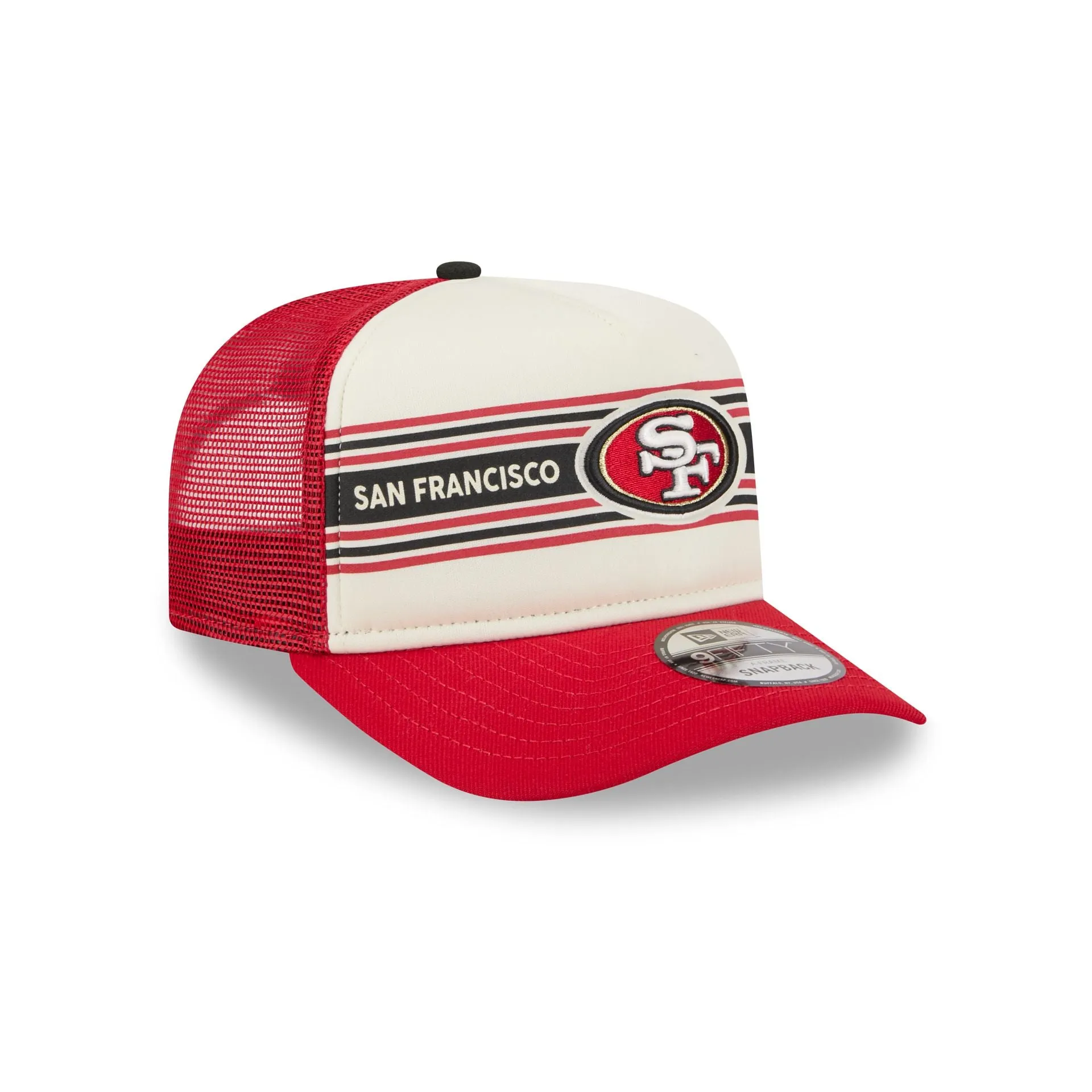 San Francisco 49ers Banner 9FIFTY A-Frame Trucker Hat sold by New Era product image thumbnail 3