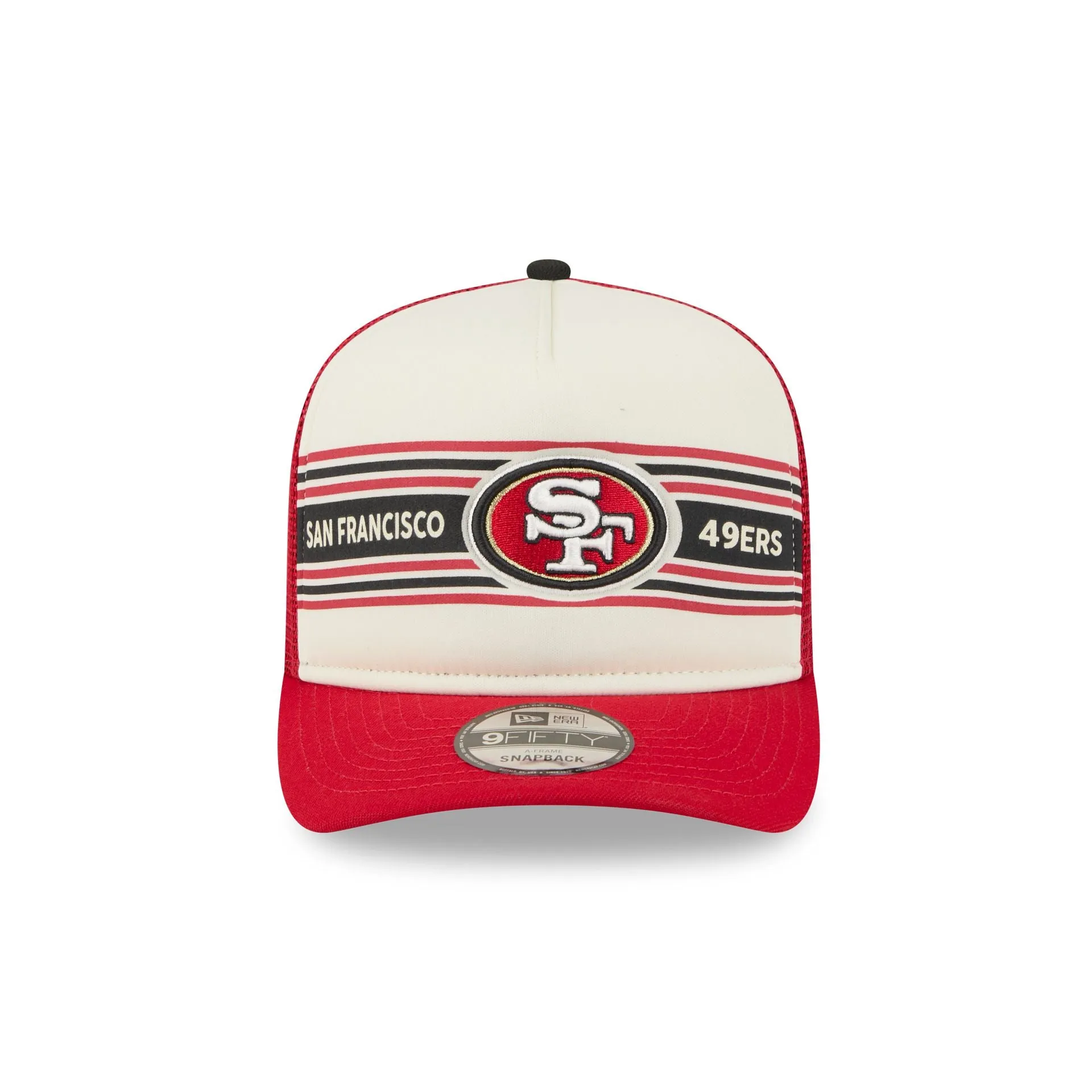 San Francisco 49ers Banner 9FIFTY A-Frame Trucker Hat sold by New Era product image thumbnail 2