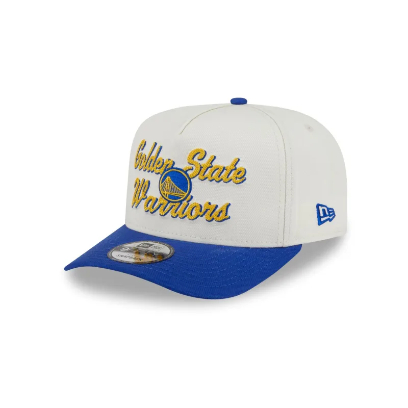 Golden State Warriors Chainstitch 9FIFTY A-Frame Snapback Hat sold by New Era