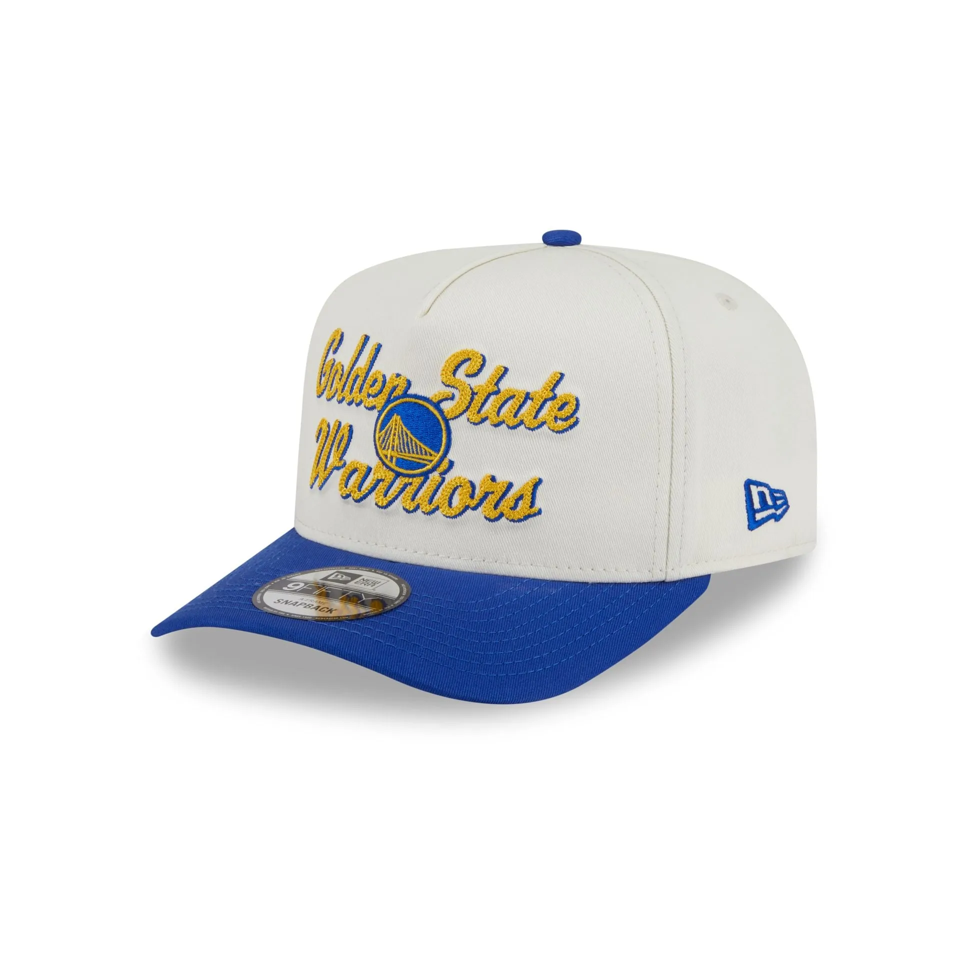 Golden State Warriors Chainstitch 9FIFTY A-Frame Snapback Hat sold by New Era