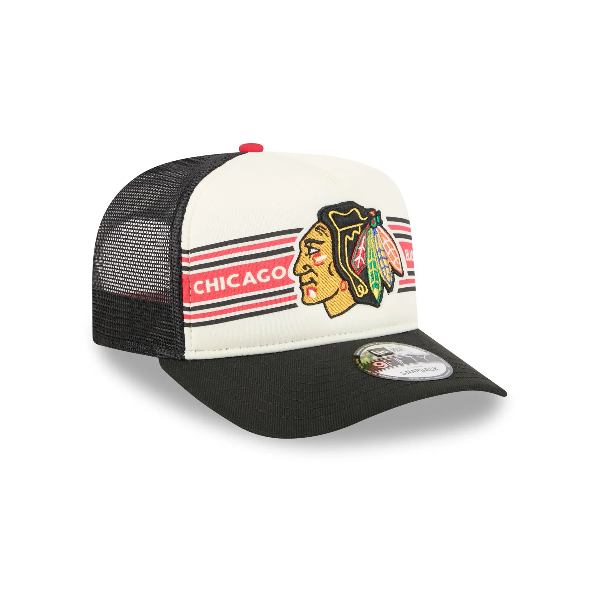 Chicago Blackhawks Banner 9FIFTY A-Frame Trucker Hat sold by New Era product image thumbnail 3