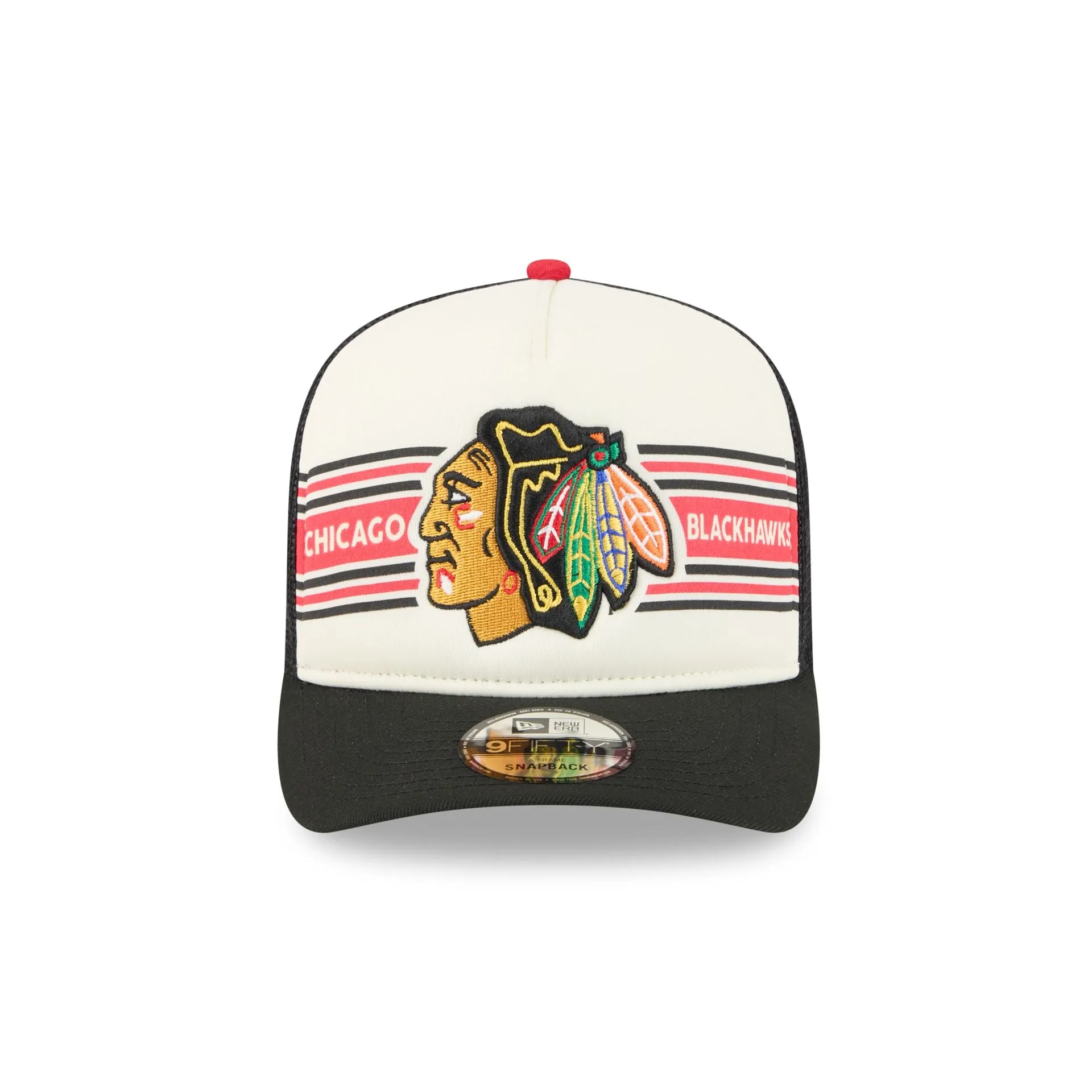 Chicago Blackhawks Banner 9FIFTY A-Frame Trucker Hat sold by New Era product image thumbnail 2