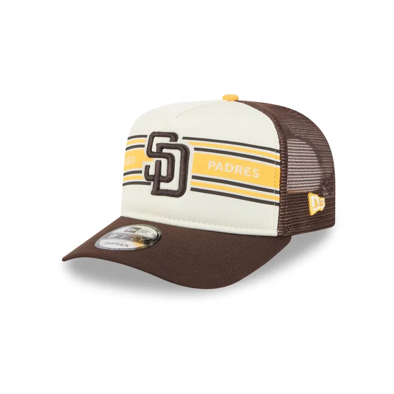 San Diego Padres Banner 9FIFTY A-Frame Trucker Hat sold by New Era