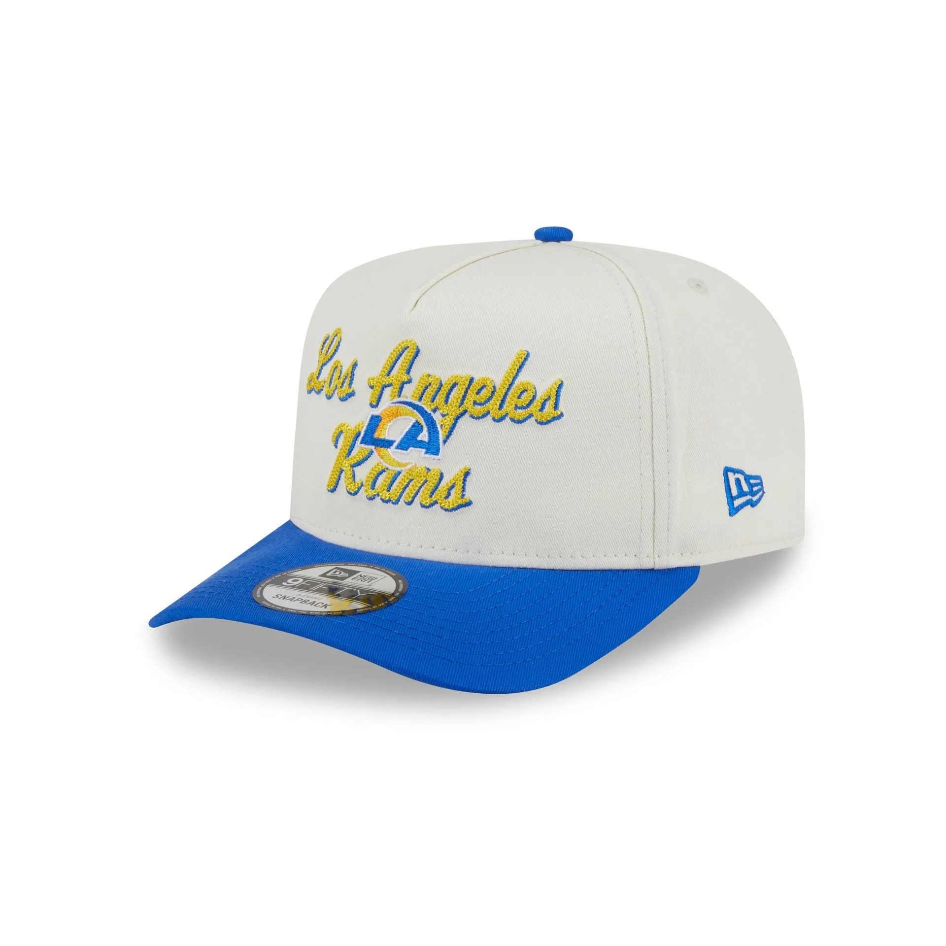 Los Angeles Rams Chainstitch 9FIFTY A-Frame Snapback Hat sold by New Era