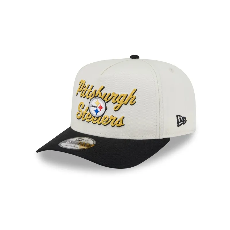 Pittsburgh Steelers Chainstitch 9FIFTY A-Frame Snapback Hat sold by New Era