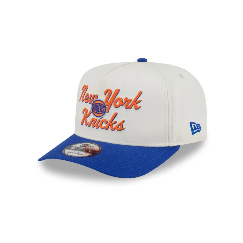 New York Knicks Chainstitch 9FIFTY A-Frame Snapback Hat sold by New Era