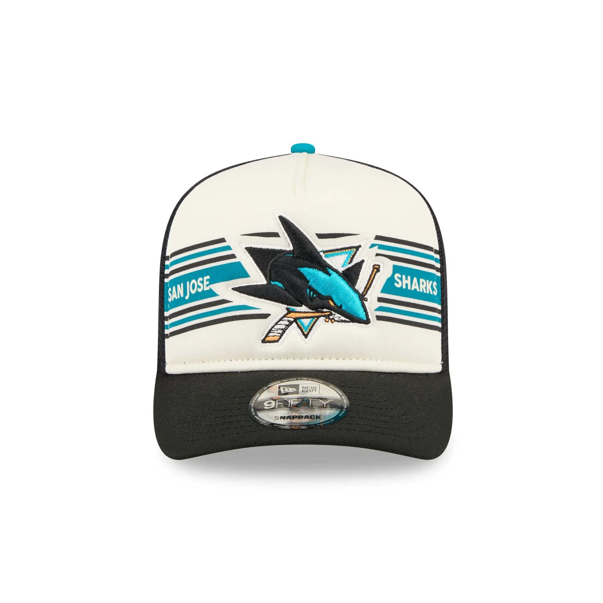 San Jose Sharks Banner 9FIFTY A-Frame Trucker Hat sold by New Era product image thumbnail 2