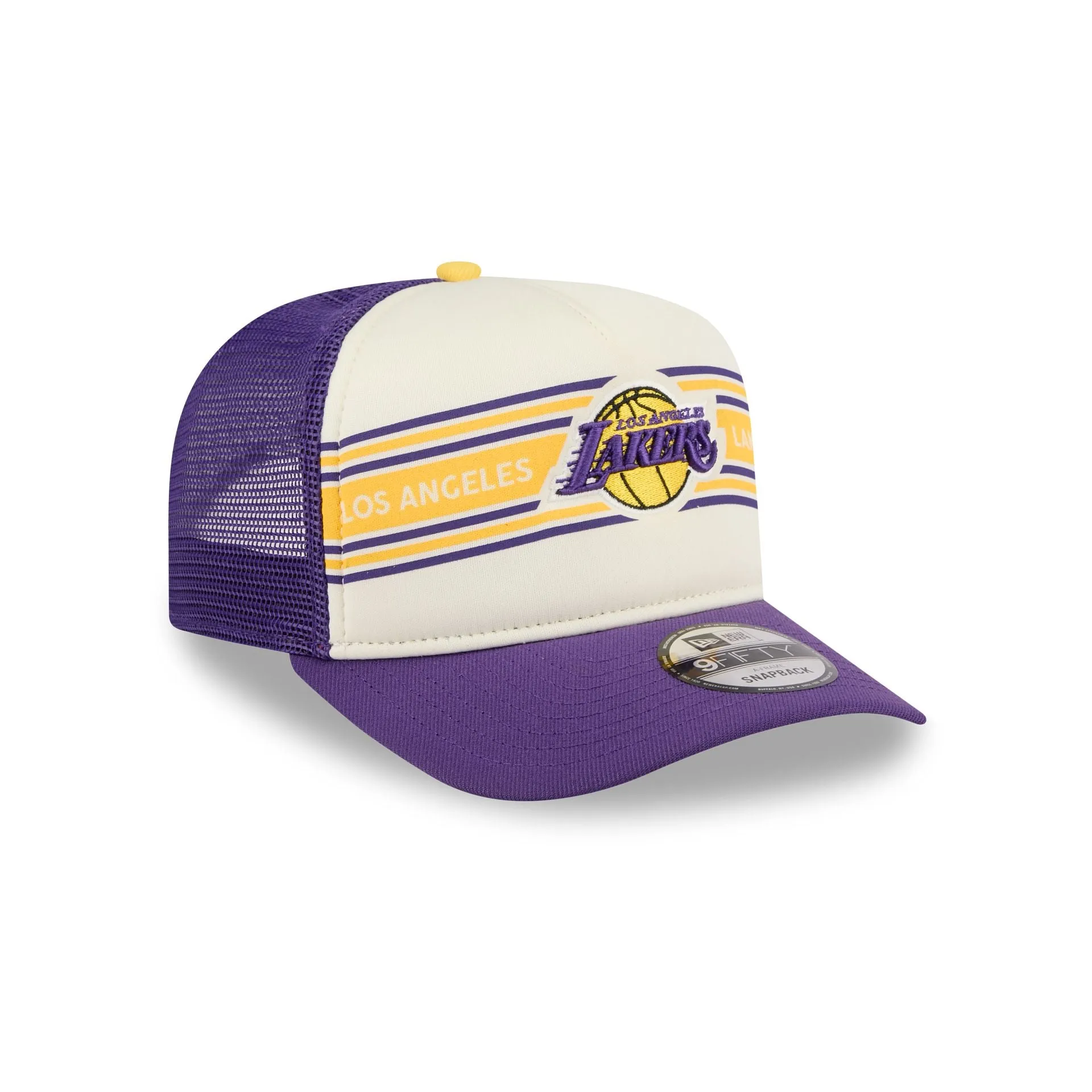 Los Angeles Lakers Banner 9FIFTY A-Frame Trucker Hat sold by New Era product image thumbnail 3
