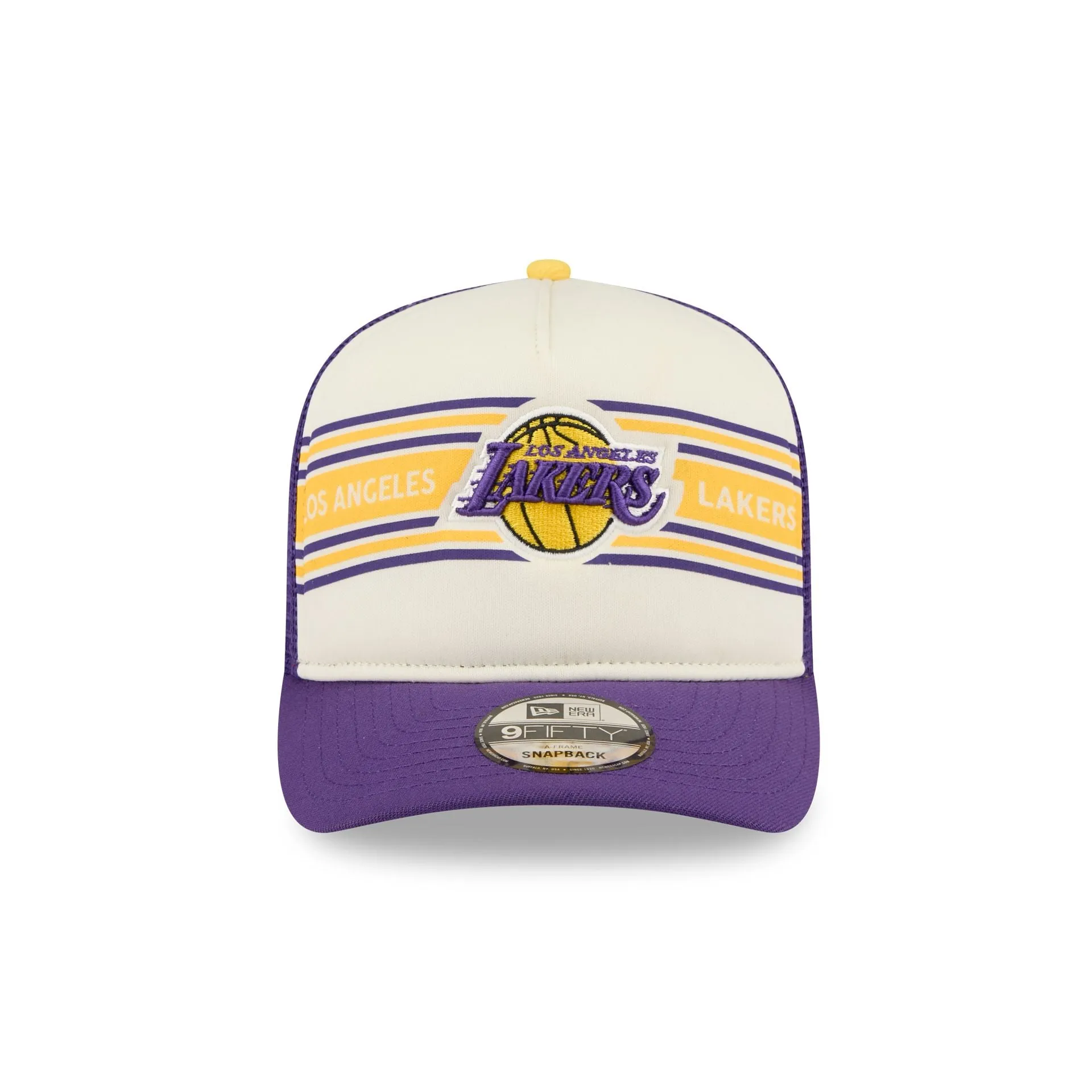 Los Angeles Lakers Banner 9FIFTY A-Frame Trucker Hat sold by New Era product image thumbnail 2