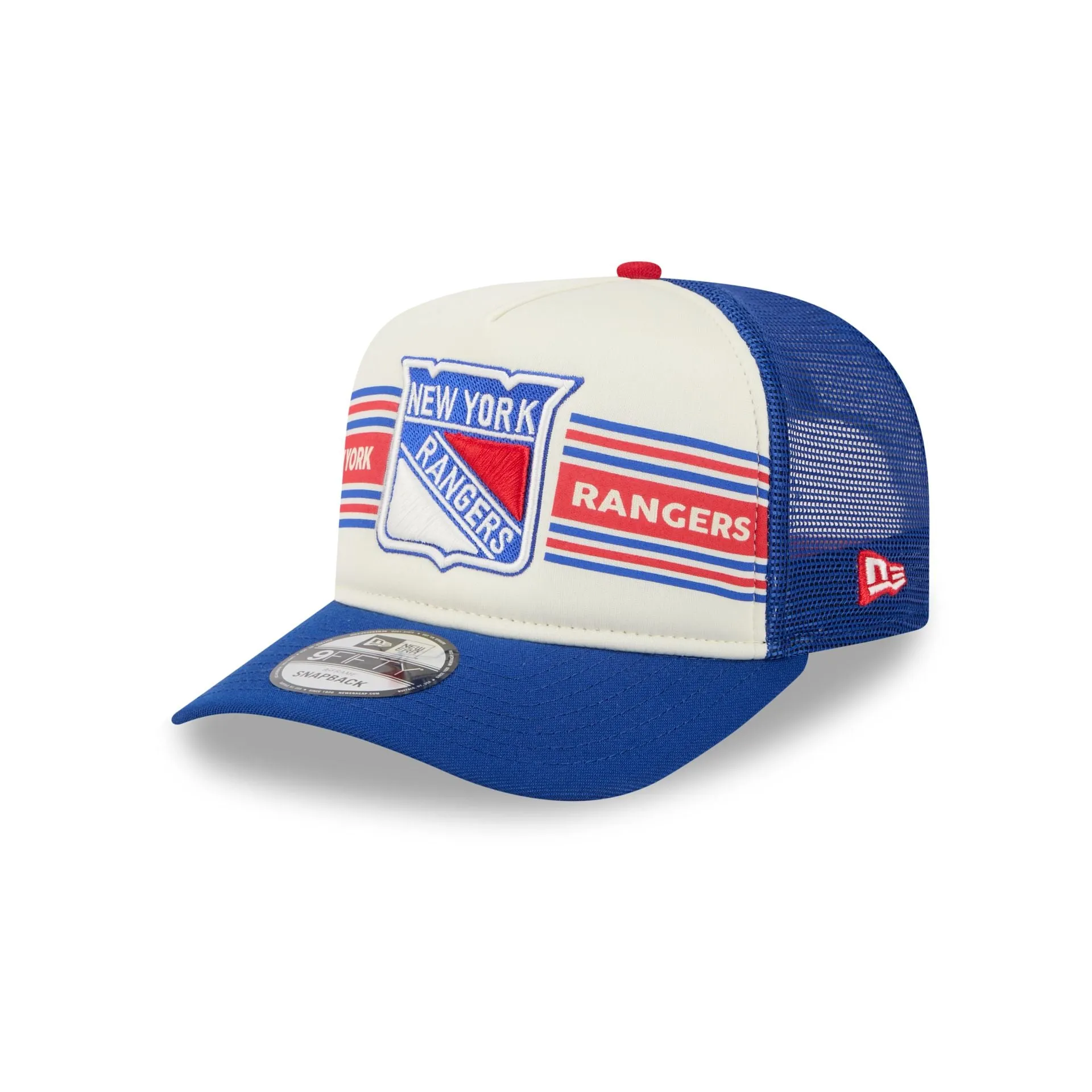 New York Rangers Banner 9FIFTY A-Frame Trucker Hat sold by New Era