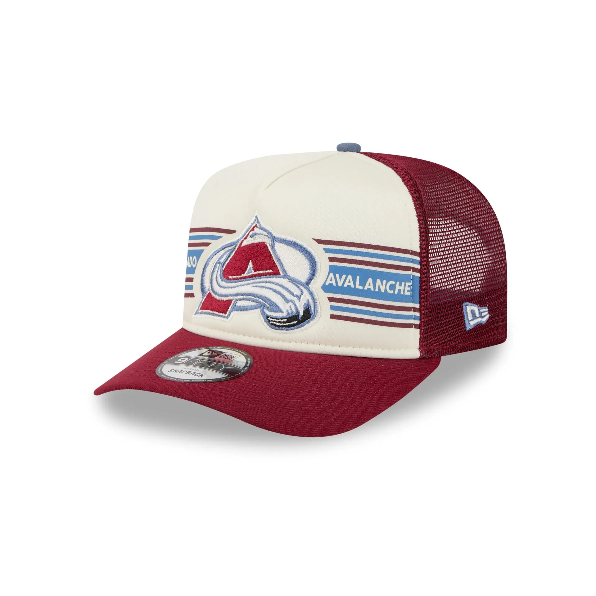 Colorado Avalanche Banner 9FIFTY A-Frame Trucker Hat sold by New Era