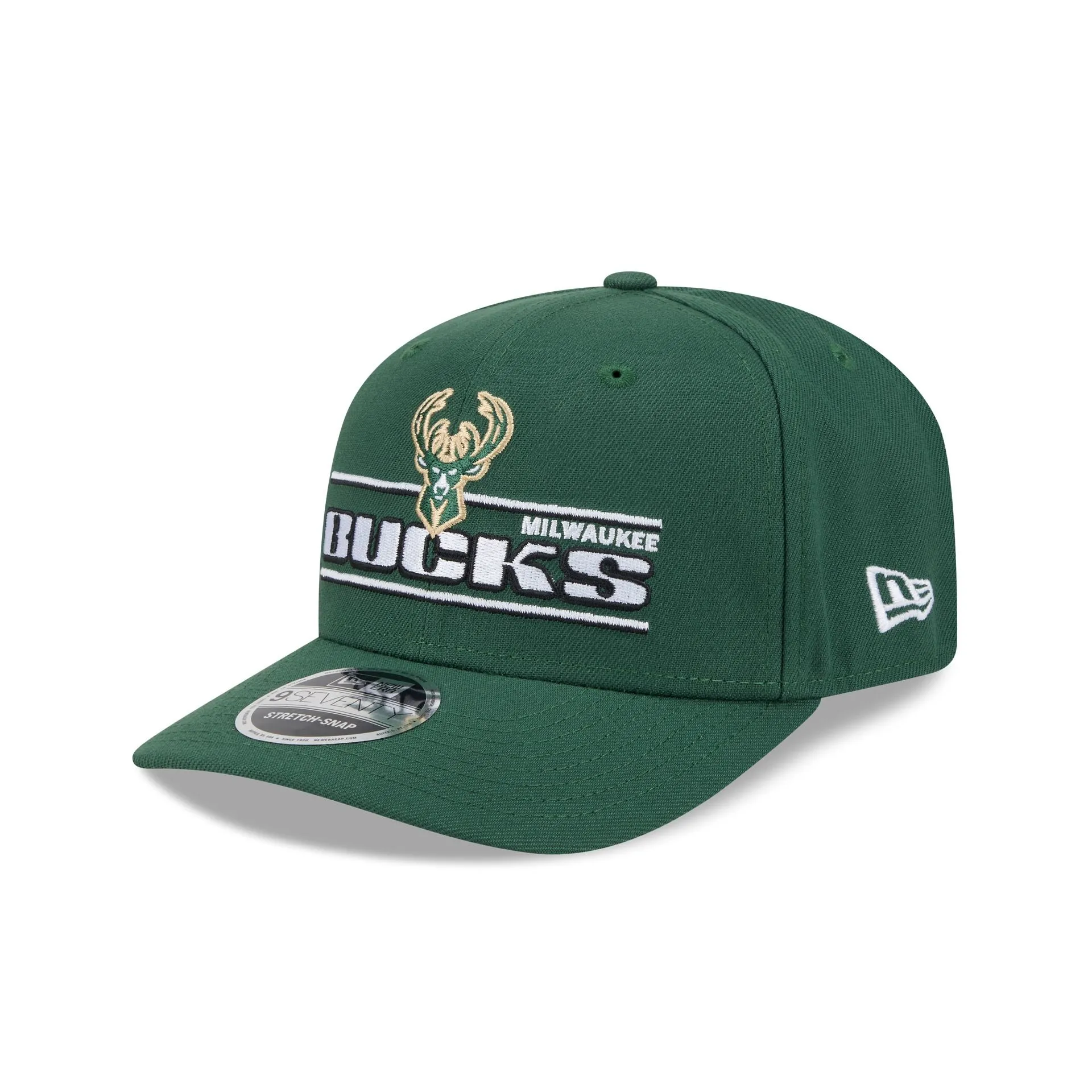 Milwaukee Bucks Stated 9SEVENTY Stretch-Snap Hat sold by New Era