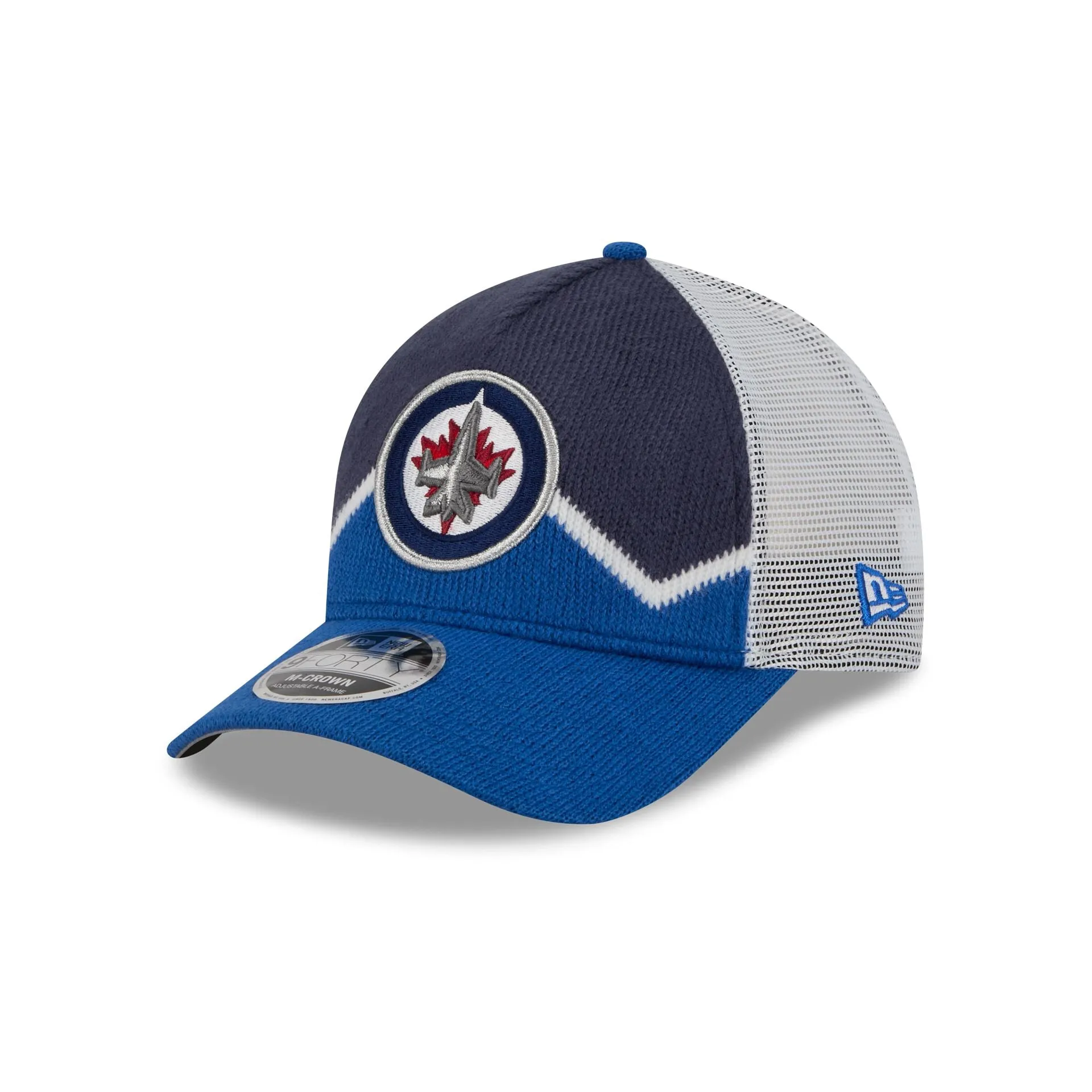 Winnipeg Jets Sock 9FORTY M-Crown A-Frame Trucker Hat sold by New Era