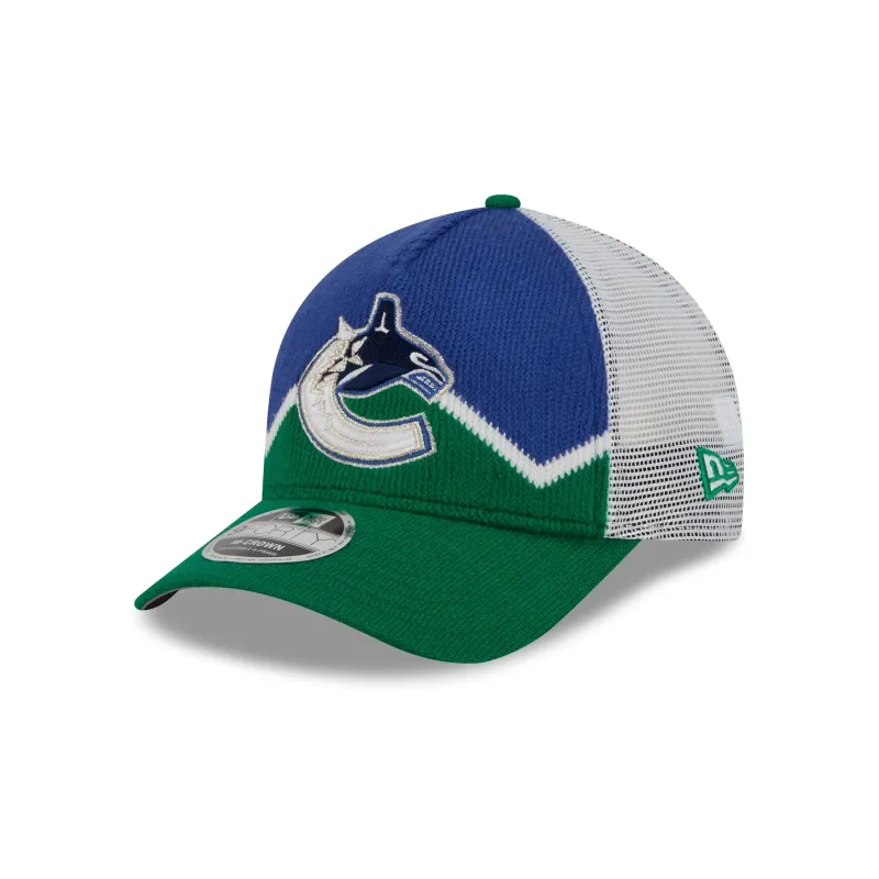 Vancouver Canucks Sock 9FORTY M-Crown A-Frame Trucker Hat sold by New Era