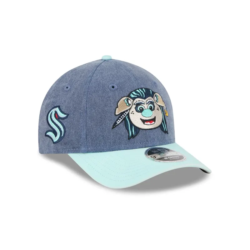 Seattle Kraken Mascot 9FORTY M-Crown Snapback Hat sold by New Era