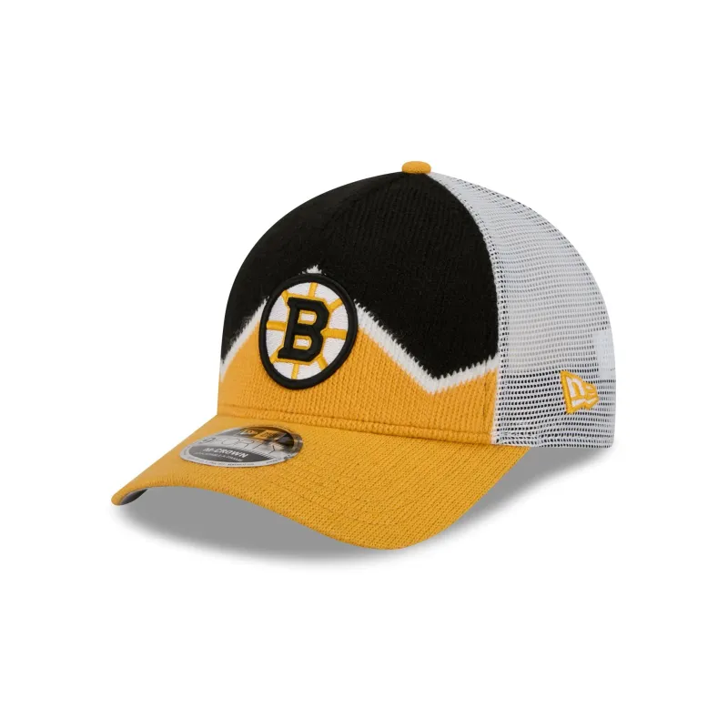 Boston Bruins Sock 9FORTY M-Crown A-Frame Trucker Hat sold by New Era