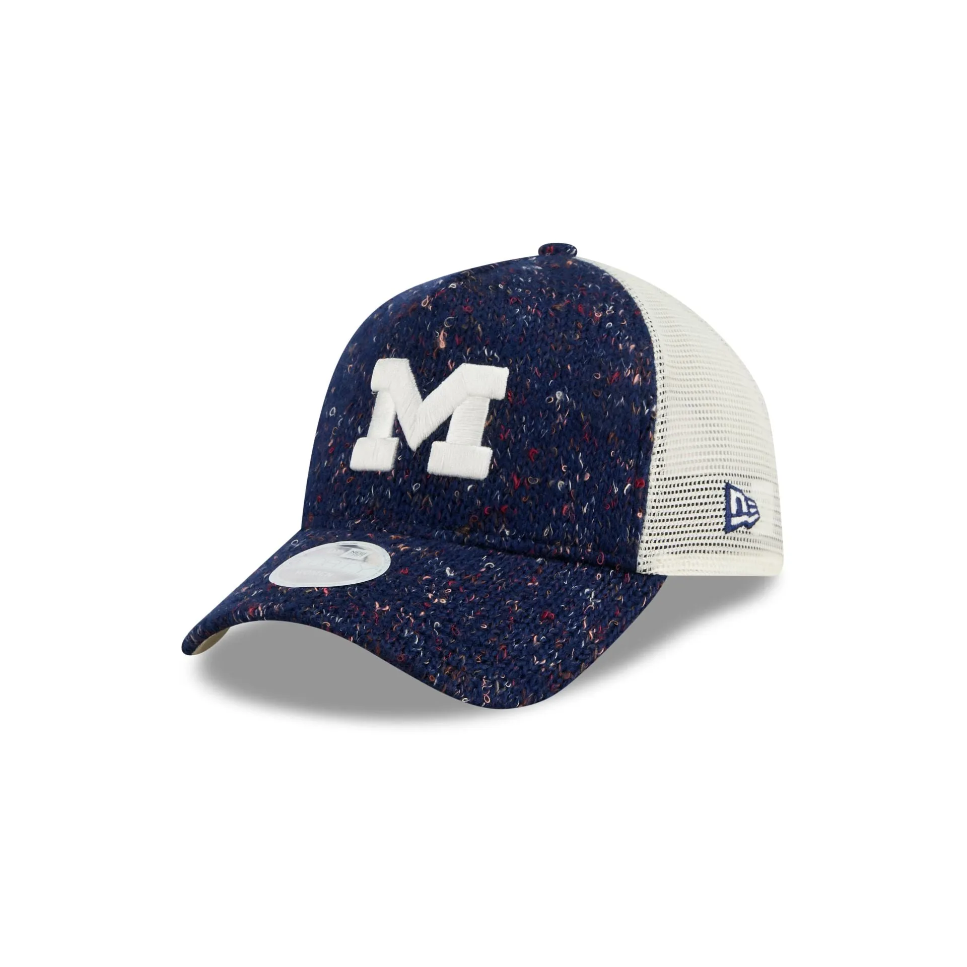 Michigan Wolverines Knit Women's 9FORTY A-Frame Trucker Hat sold by New Era