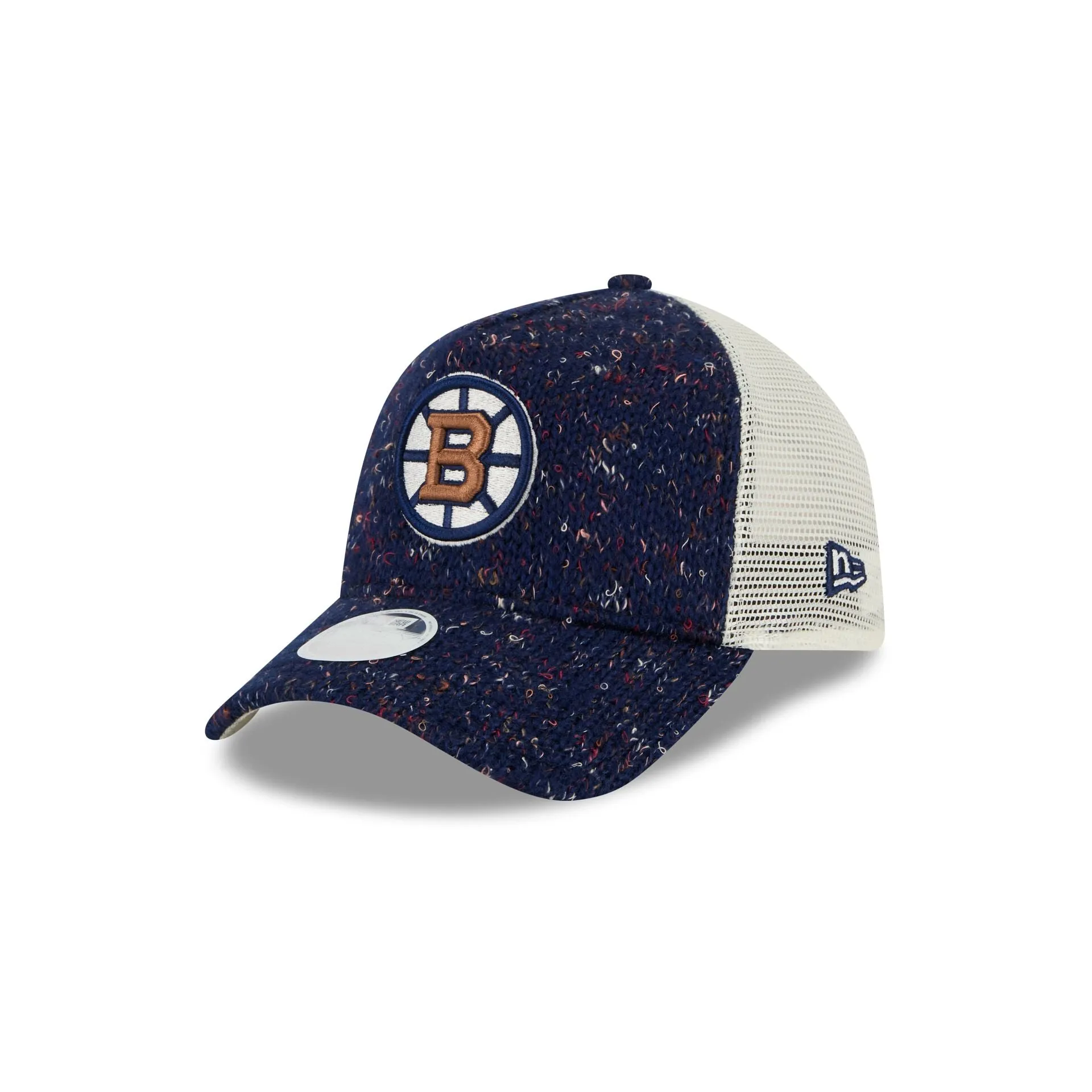 Boston Bruins Knit Women's 9FORTY A-Frame Trucker Hat sold by New Era