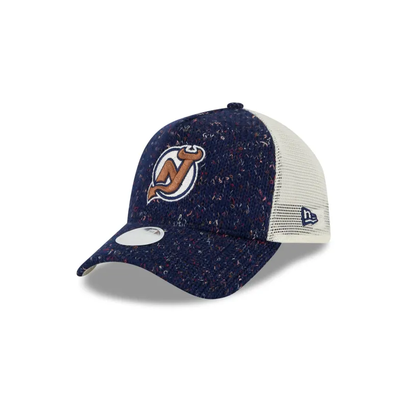 New Jersey Devils Knit Women's 9FORTY A-Frame Trucker Hat sold by New Era