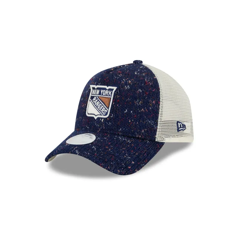 New York Rangers Knit Women's 9FORTY A-Frame Trucker Hat sold by New Era