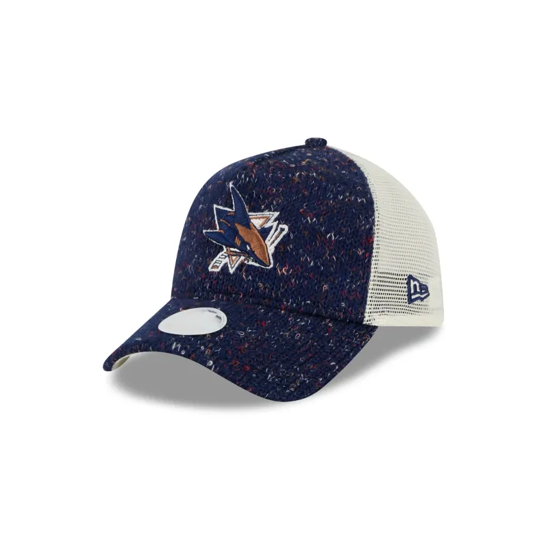 San Jose Sharks Knit Women's 9FORTY A-Frame Trucker Hat sold by New Era
